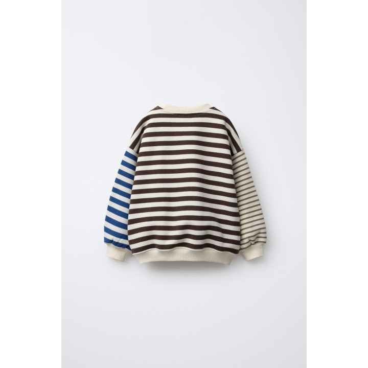 ТОЛСТОВКА В ПОЛОСКУ С НАШИВКОЙ «МОРДАШКА»