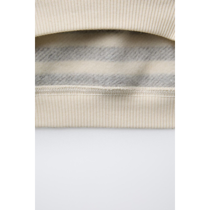 ТОЛСТОВКА В ПОЛОСКУ С НАШИВКОЙ «МОРДАШКА»