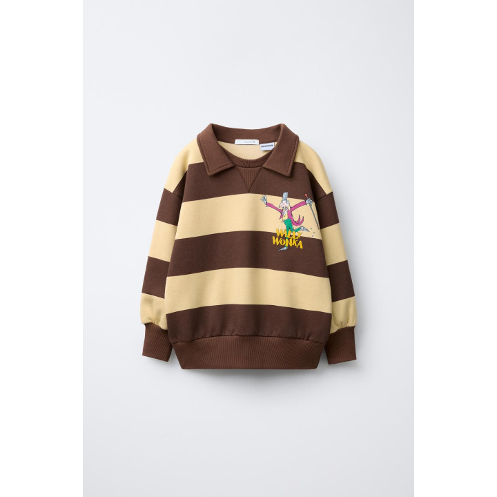 Свитшот с воротником-поло willy wonka roald dahl ©