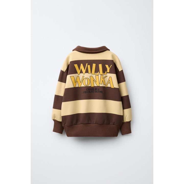 Свитшот с воротником-поло willy wonka roald dahl ©