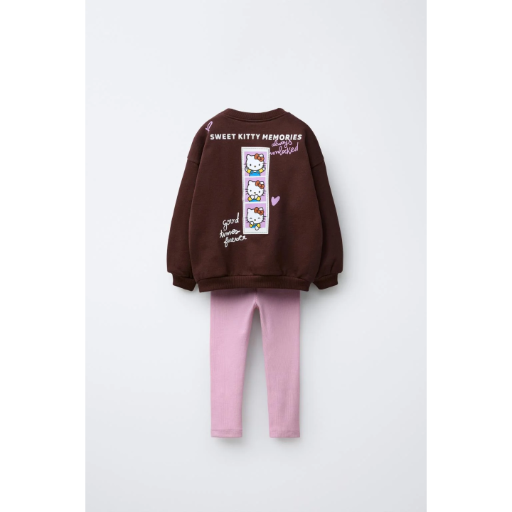 КОМПЛЕКТ ИЗ ТОЛСТОВКИ И ЛЕГГИНСОВ В РУБЧИК HELLO KITTY © SANRIO