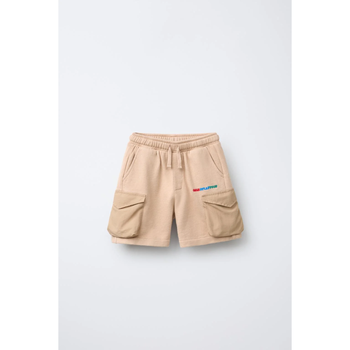 ШОРТЫ-БЕРМУДЫ КАРГО С ВЫШИВКОЙ