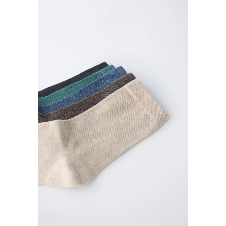 НАБОР ИЗ 5 ПАР ОДНОТОННЫХ ВЫСОКИХ НОСКОВ