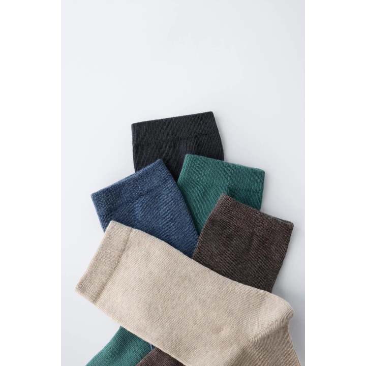 НАБОР ИЗ 5 ПАР ОДНОТОННЫХ ВЫСОКИХ НОСКОВ