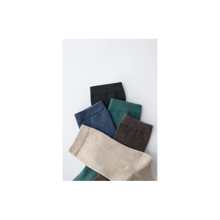 НАБОР ИЗ 5 ПАР ОДНОТОННЫХ ВЫСОКИХ НОСКОВ