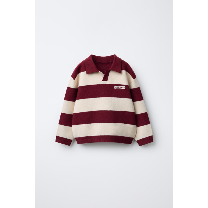 ТРИКОТАЖНОЕ ПОЛО В ПОЛОСКУ В СТИЛЕ ВАРСИТИ