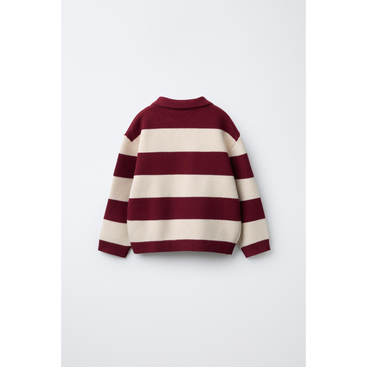 ТРИКОТАЖНОЕ ПОЛО В ПОЛОСКУ В СТИЛЕ ВАРСИТИ