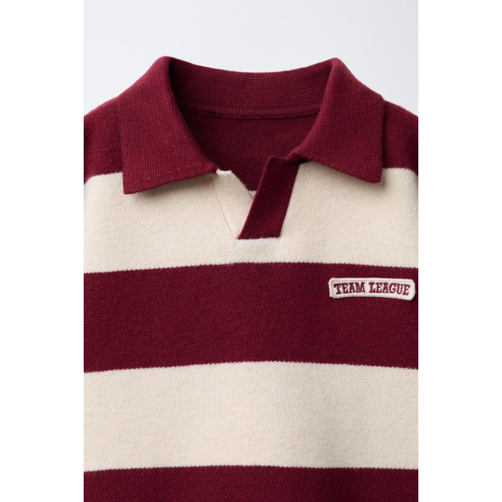 ТРИКОТАЖНОЕ ПОЛО В ПОЛОСКУ В СТИЛЕ ВАРСИТИ