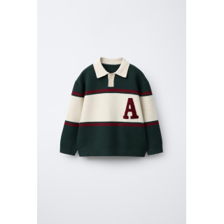 ТРИКОТАЖНОЕ ПОЛО В СТИЛЕ ВАРСИТИ