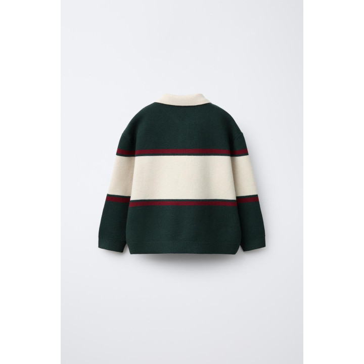 ТРИКОТАЖНОЕ ПОЛО В СТИЛЕ ВАРСИТИ