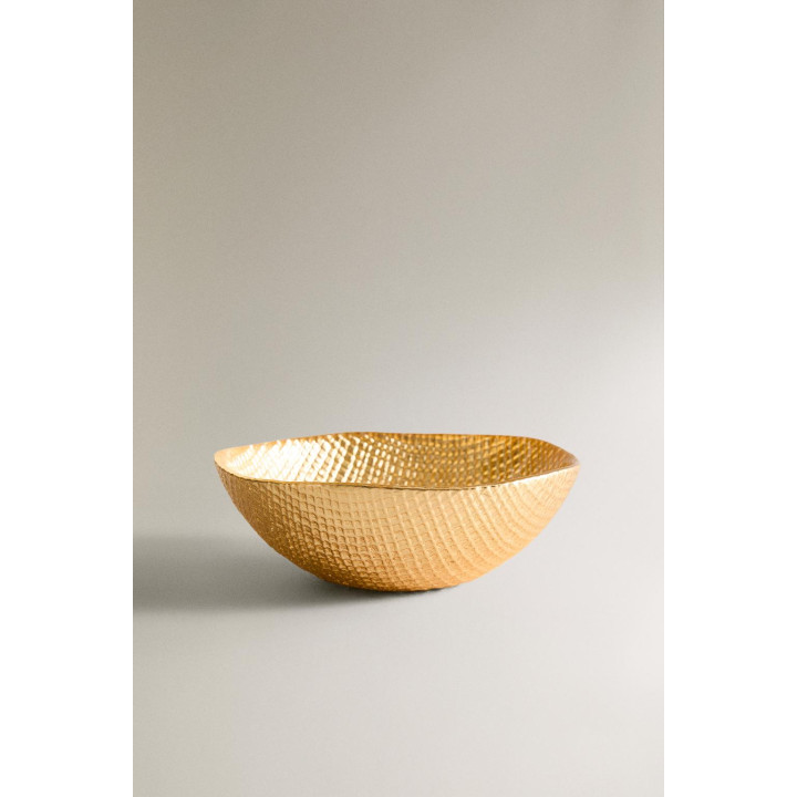 Золотая неправильная стеклянная чаша