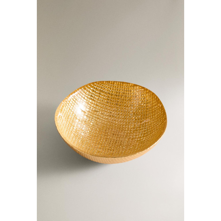 Золотая неправильная стеклянная чаша