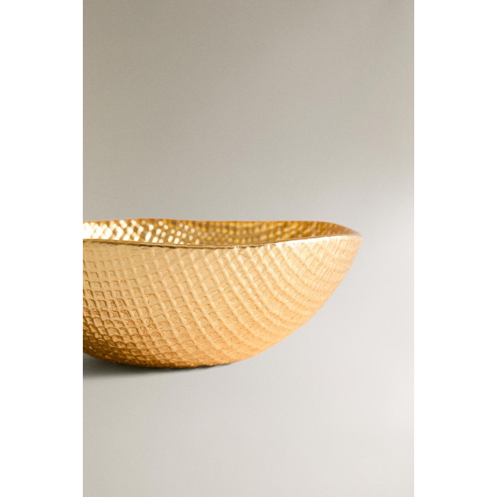 Золотая неправильная стеклянная чаша