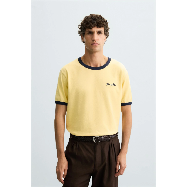 ВЫШИТАЯ ВЫСТИРАННАЯ ФУТБОЛКА В РУБЧИК