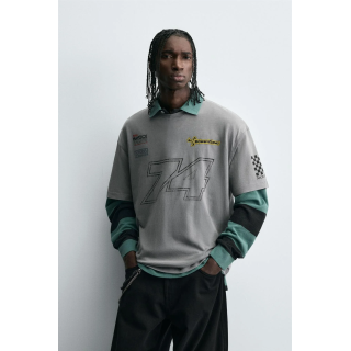 ФУТБОЛКА С МОТОЦИКЛЕТНЫМ ПРИНТОМ