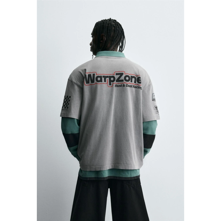 ФУТБОЛКА С МОТОЦИКЛЕТНЫМ ПРИНТОМ