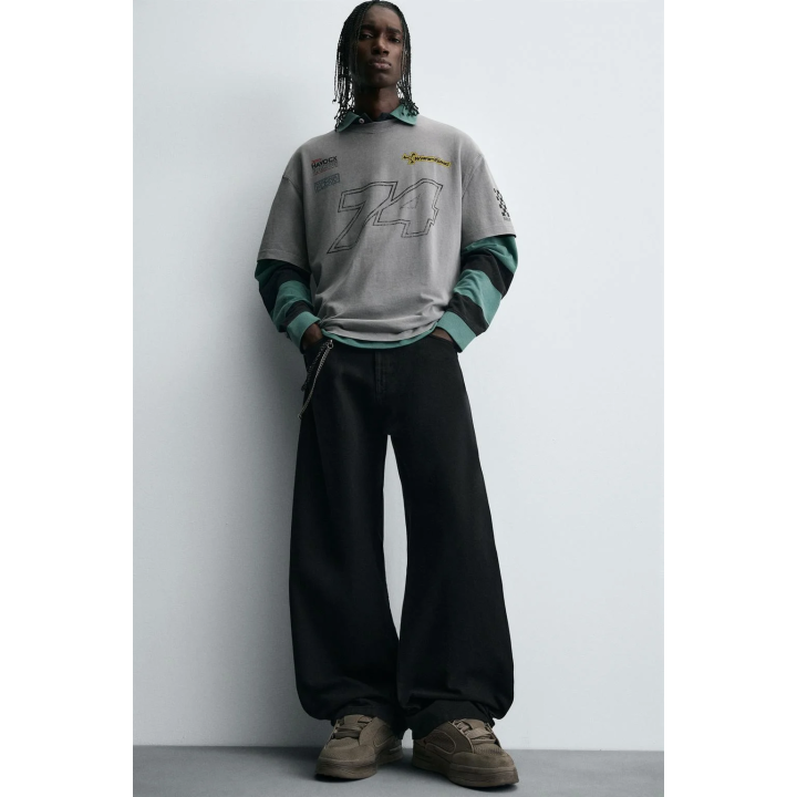 ФУТБОЛКА С МОТОЦИКЛЕТНЫМ ПРИНТОМ