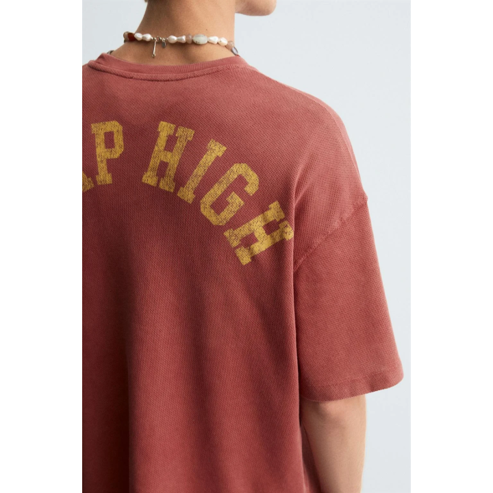 ФУТБОЛКА VARSITY ИЗ ТКАНИ С ОТКРЫТОЙ СТРУКТУРОЙ