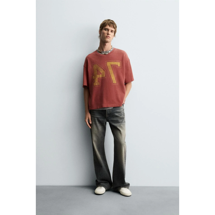 ФУТБОЛКА VARSITY ИЗ ТКАНИ С ОТКРЫТОЙ СТРУКТУРОЙ