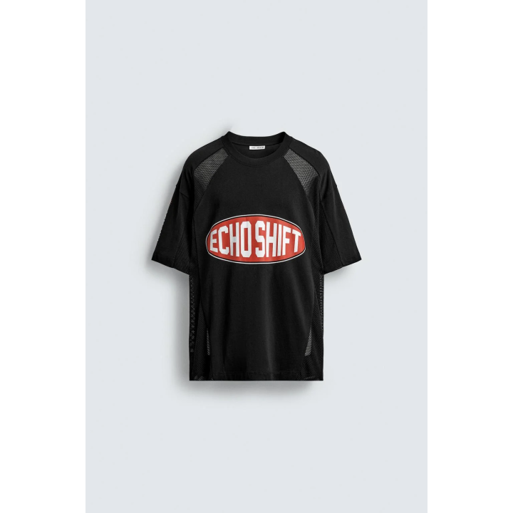 ФУТБОЛКА С КОМБИНИРОВАННЫМИ ГРАФИЧЕСКИМИ РИСУНКАМИ