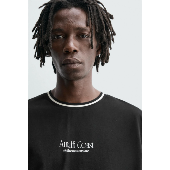 Футболка с текстурным принтом слогана