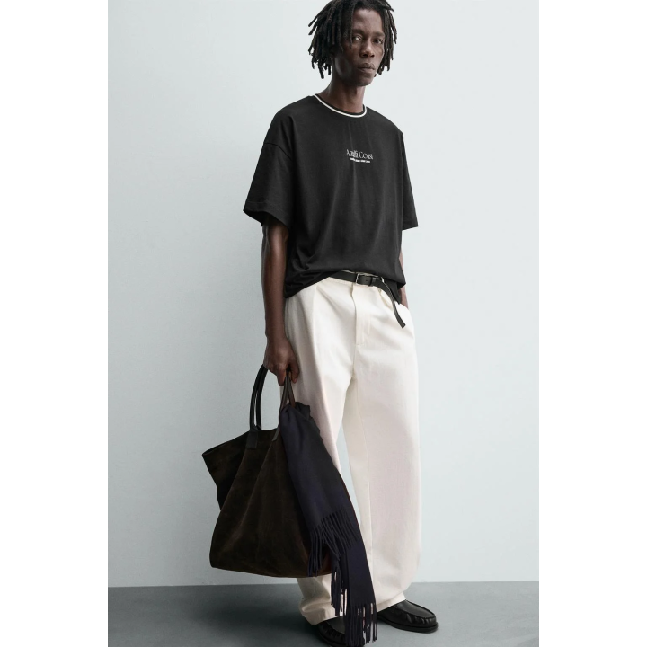 Футболка с текстурным принтом слогана