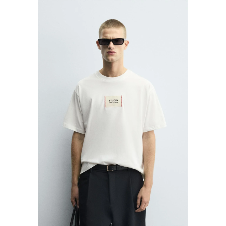 ФУТБОЛКА С ТЕКСТОВОЙ НАШИВКОЙ