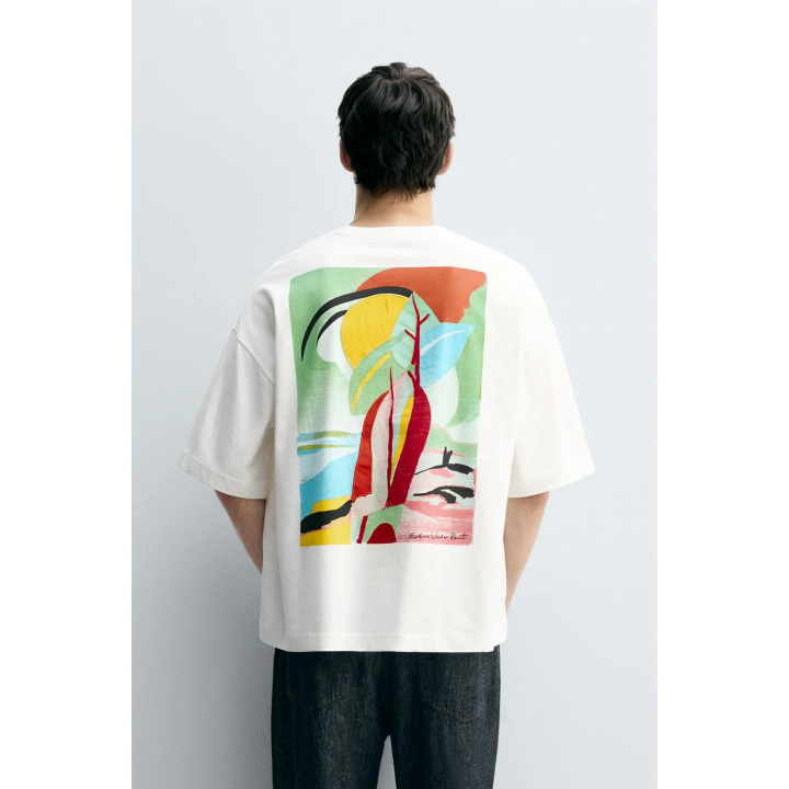 ФУТБОЛКА С АБСТРАКТНЫМ ПРИНТОМ