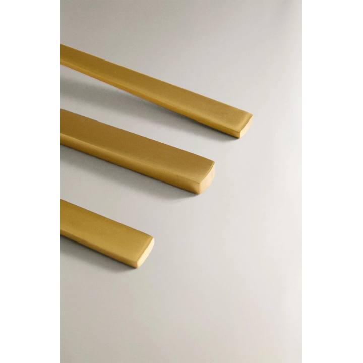 Набор столовых приборов из золотистой нержавеющей стали (3 предмета)