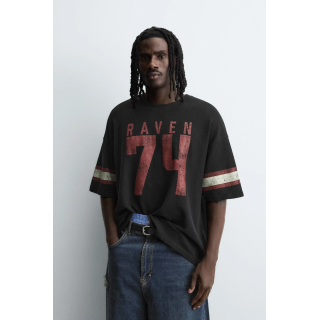 Вязанная футболка varsity с открытым трикотажем