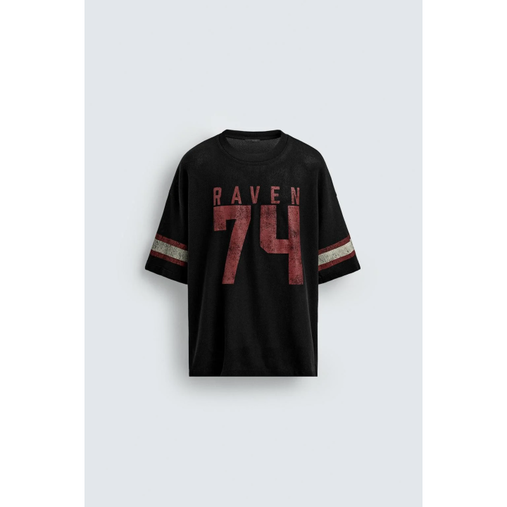 Вязанная футболка varsity с открытым трикотажем