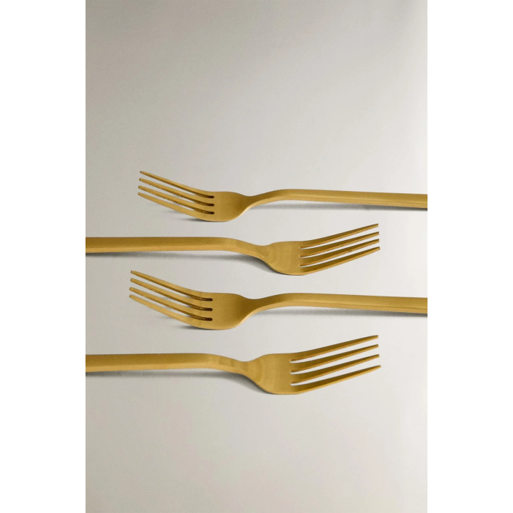 Набор золотых столовых вилок для десерта (набор из 4 шт.)