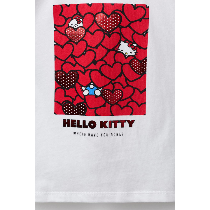 Футболка с принтом сердца hello kitty © sanrio