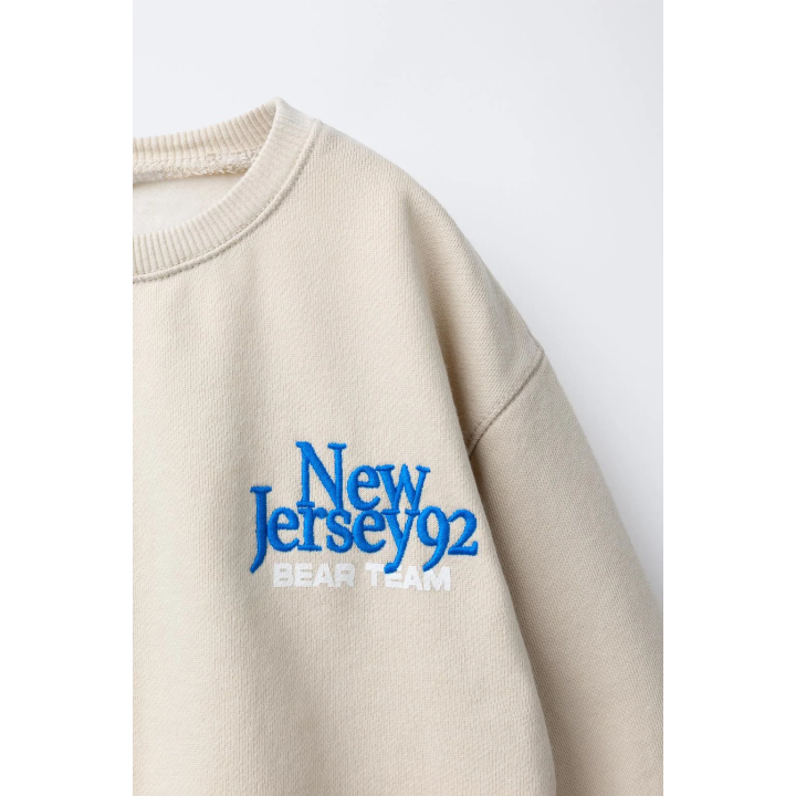 ТОЛСТОВКА С ПРИНТОМ МЕДВЕДЕЙ И ВЫШИВКОЙ ТЕКСТА