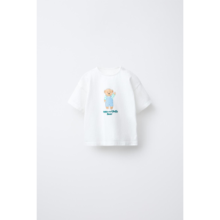 ФУТБОЛКА С МЕДВЕЖОНКОМ И ТЕКСТОМ