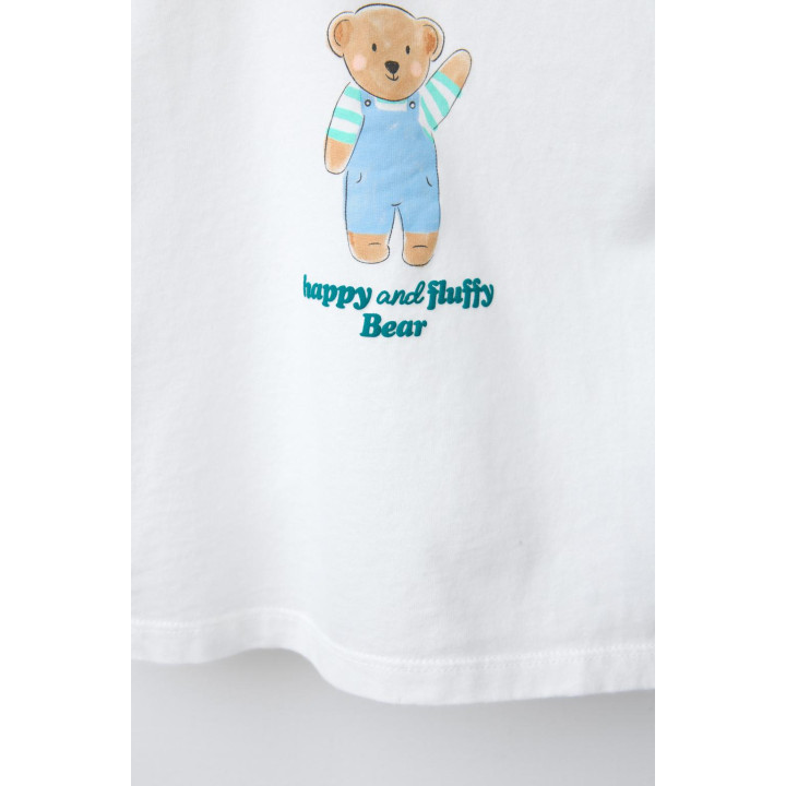 ФУТБОЛКА С МЕДВЕЖОНКОМ И ТЕКСТОМ