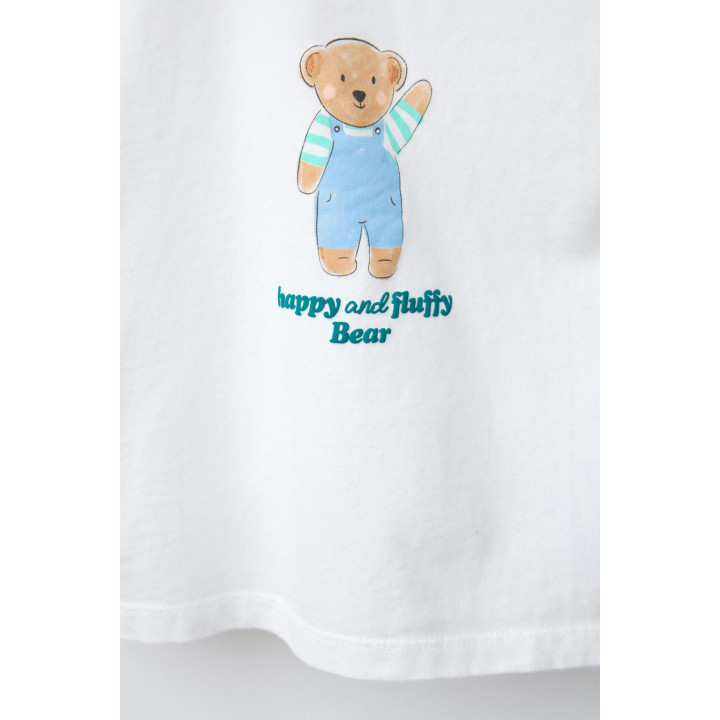 ФУТБОЛКА С МЕДВЕЖОНКОМ И ТЕКСТОМ