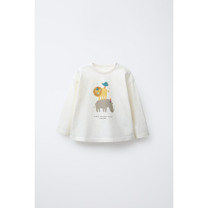 ФУТБОЛКА С АНИМАЛИСТИЧЕСКИМ ПРИНТОМ