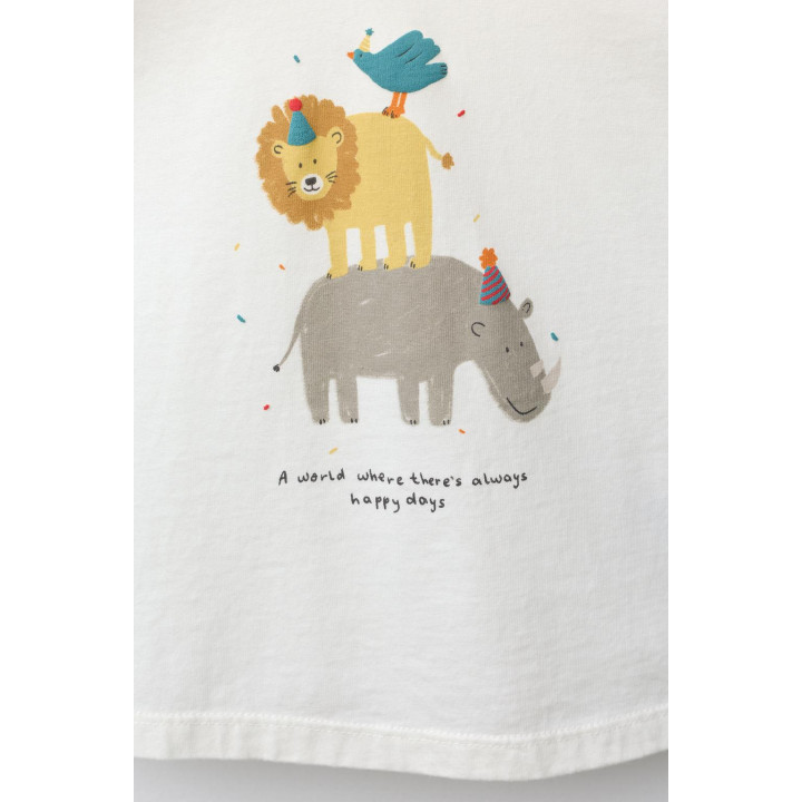 ФУТБОЛКА С АНИМАЛИСТИЧЕСКИМ ПРИНТОМ