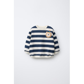 ТОЛСТОВКА В ПОЛОСКУ С НАШИВКОЙ «ЛЕВ»