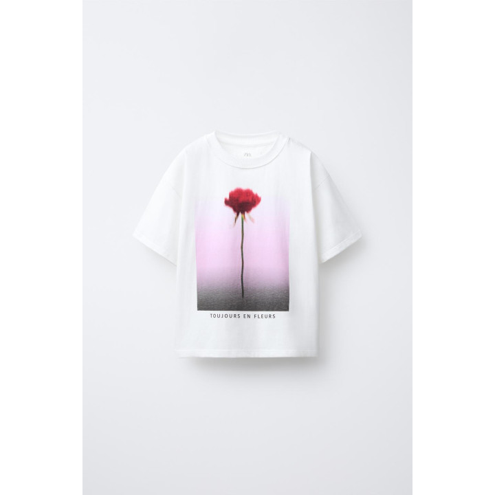 ФУТБОЛКА С ФОТОГРАФИЕЙ ЦВЕТКА