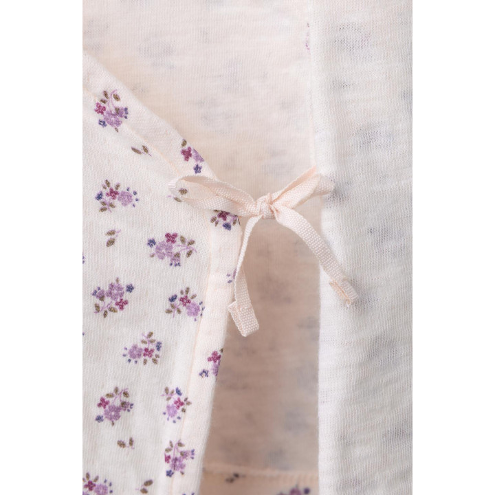 ФУТБОЛКА КИМОНО С ЦВЕТОЧНЫМ ПРИНТОМ