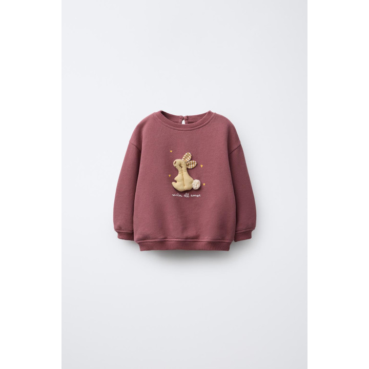 ТОЛСТОВКА С АППЛИКАЦИЕЙ «КРОЛИК»