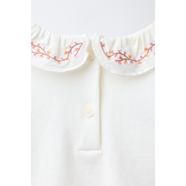 БОДИ С ВЫШИТЫМ ВОРОТНИКОМ