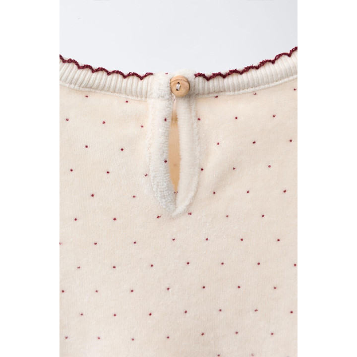 ВЕЛЬВЕТОВАЯ ТОЛСТОВКА В ГОРОШЕК