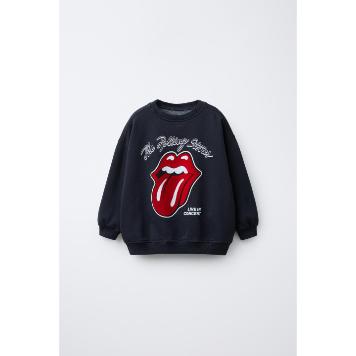 ТОЛСТОВКА С ФЛОКОВЫМ ПРИНТОМ ROLLING STONES ©