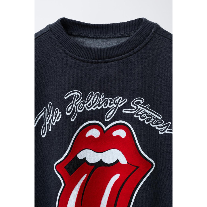 ТОЛСТОВКА С ФЛОКОВЫМ ПРИНТОМ ROLLING STONES ©