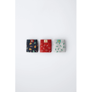 Трусы в коробке с деревьями и печеньем, 2-3 года, тройной набор