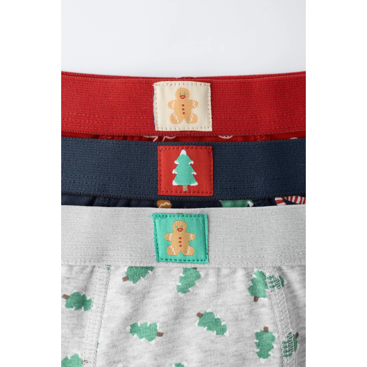 Трусы в коробке с деревьями и печеньем, 2-3 года, тройной набор