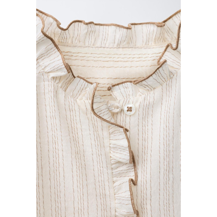 РУБАШКА В ПОЛОСКУ С ВОЛАНАМИ BENSIMON ® X ZARA